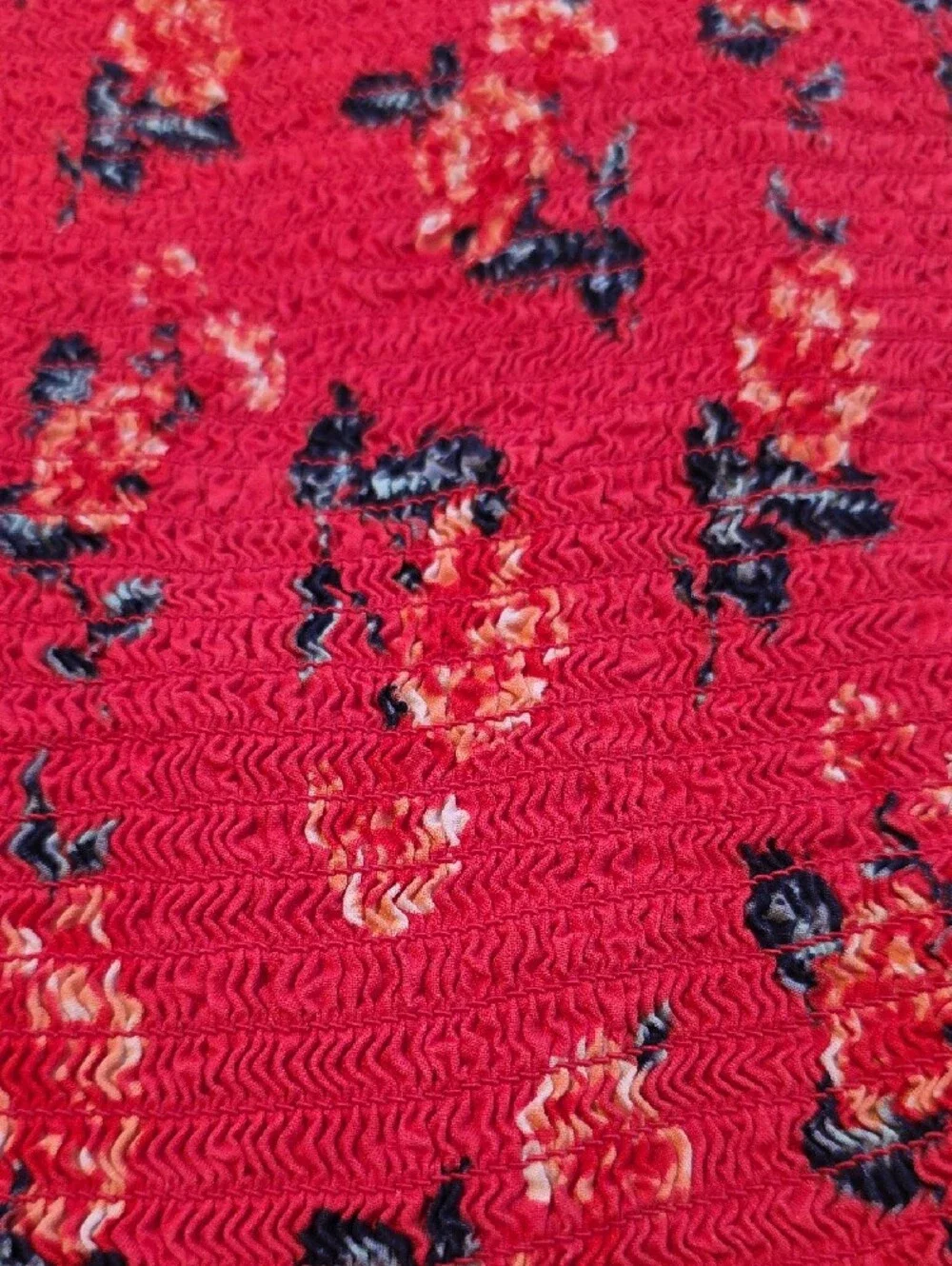 Justice Red Floral Smocked Top & Shorts Set